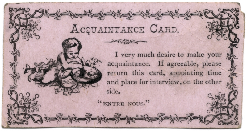 Illustration for article titled Young People Used These Absurd Little Cards to Get Laid in the 19th Century